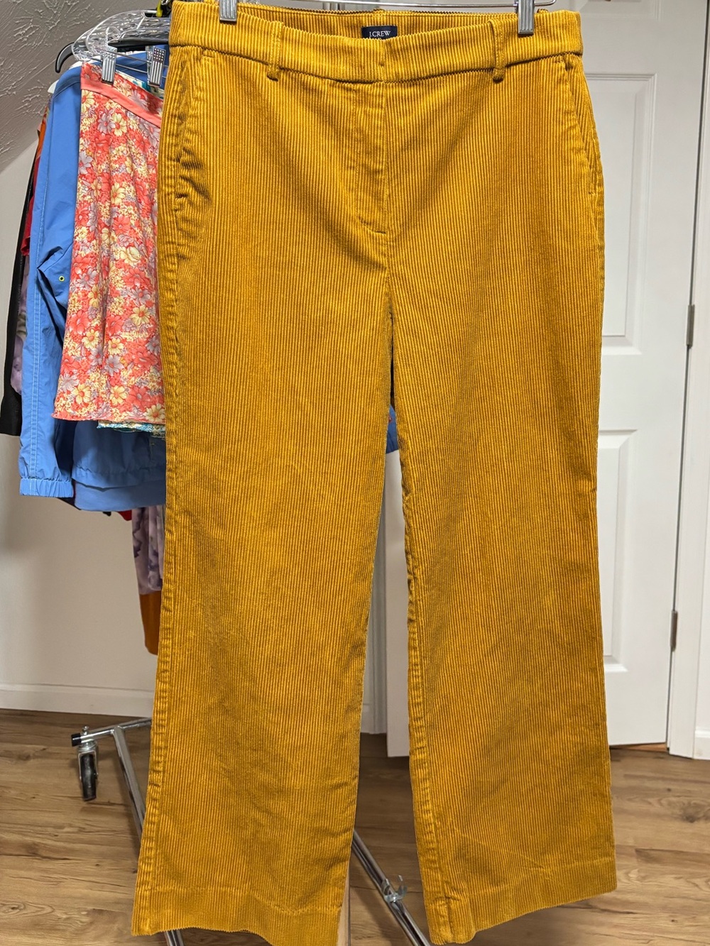 J. Crew high rise straight leg corduroy trousers, size 12